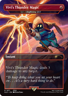 Vivi's Thunder Magic - Lightning Bolt (Rainbow Foil) [Secret Lair Drop Series]-1