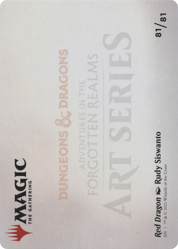 Red Dragon // Red Dragon (AAFR-081) - Adventures in the Forgotten Realms Art Series (Borderless) Foil-2
