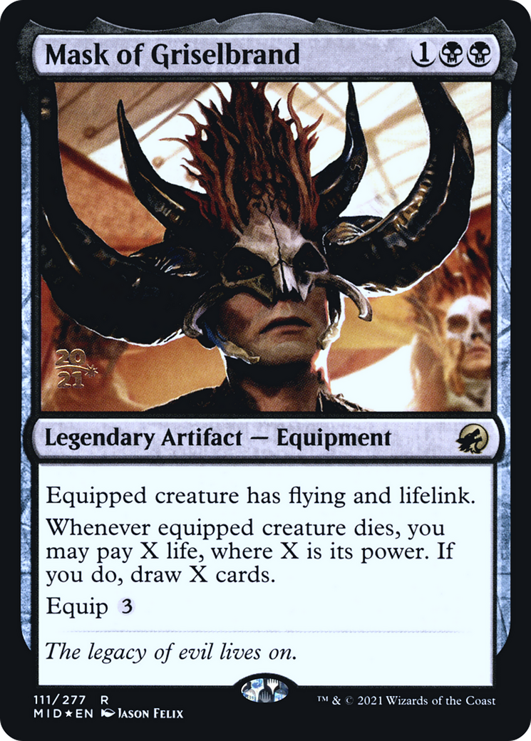 Mask of Griselbrand [Innistrad: Midnight Hunt Prerelease Promos]-1