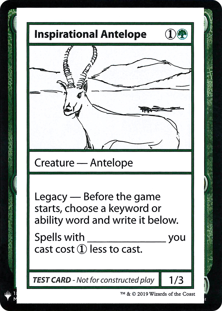Inspirational Antelope [Mystery Booster Playtest Cards]-1