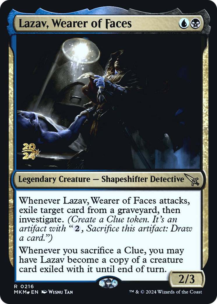 Lazav, Wearer of Faces [Murders at Karlov Manor Prerelease Promos]-1