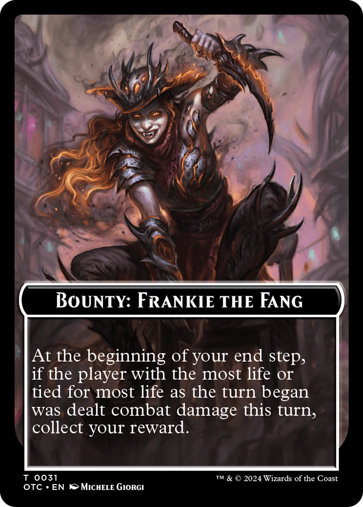 Bounty: Frankie the Fang // Bounty Rules Double-Sided Token [Outlaws of Thunder Junction Commander Tokens]-1