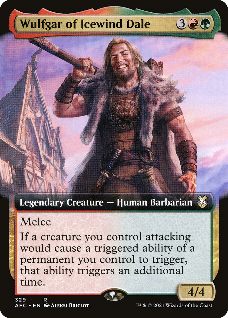 Wulfgar of Icewind Dale (Extended Art) (AFC-329) - Forgotten Realms Commander: (Extended Art)-1