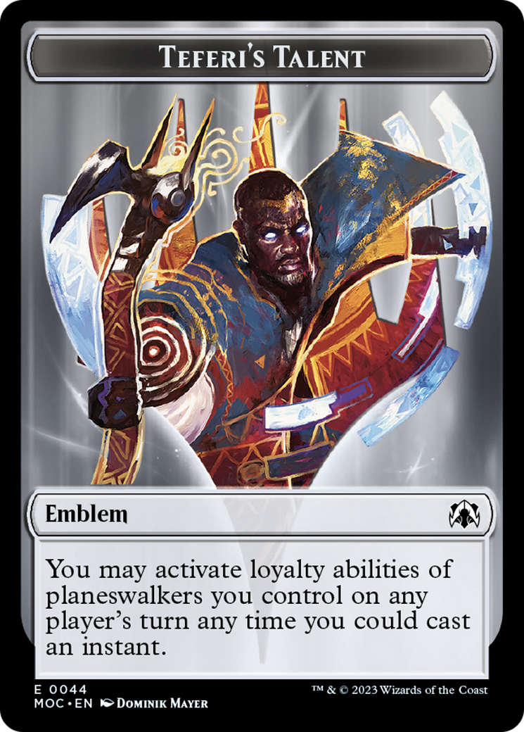 Phyrexian Myr // Teferi's Talent Emblem Double-Sided Token [March of the Machine Tokens]-2