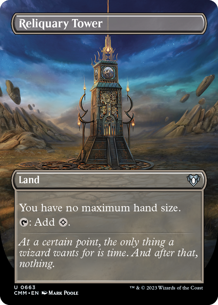 Reliquary Tower (Borderless Alternate Art) [Commander Masters]-1