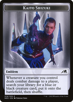 Kaito Shizuki Emblem (TNEO-018) - Kamigawa: Neon Dynasty Tokens Foil-1