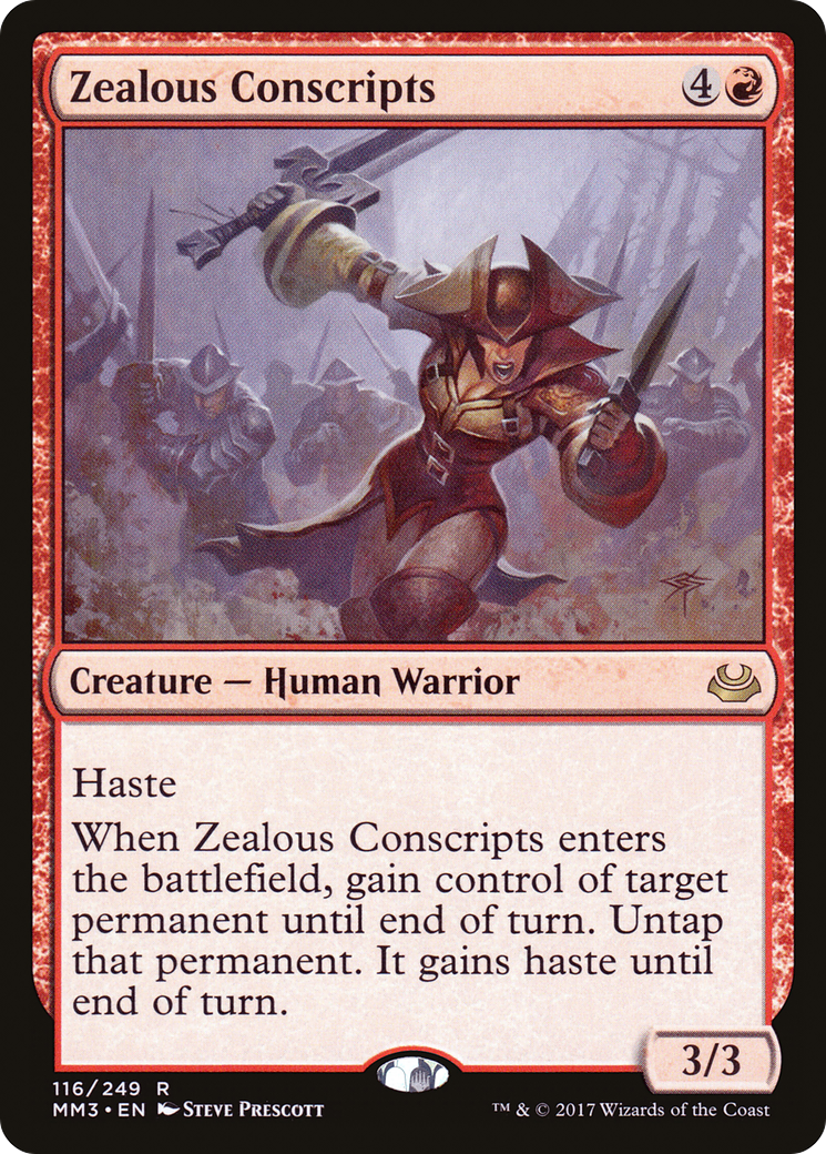 Zealous Conscripts (MM3-116) - Modern Masters 2017 Foil-1