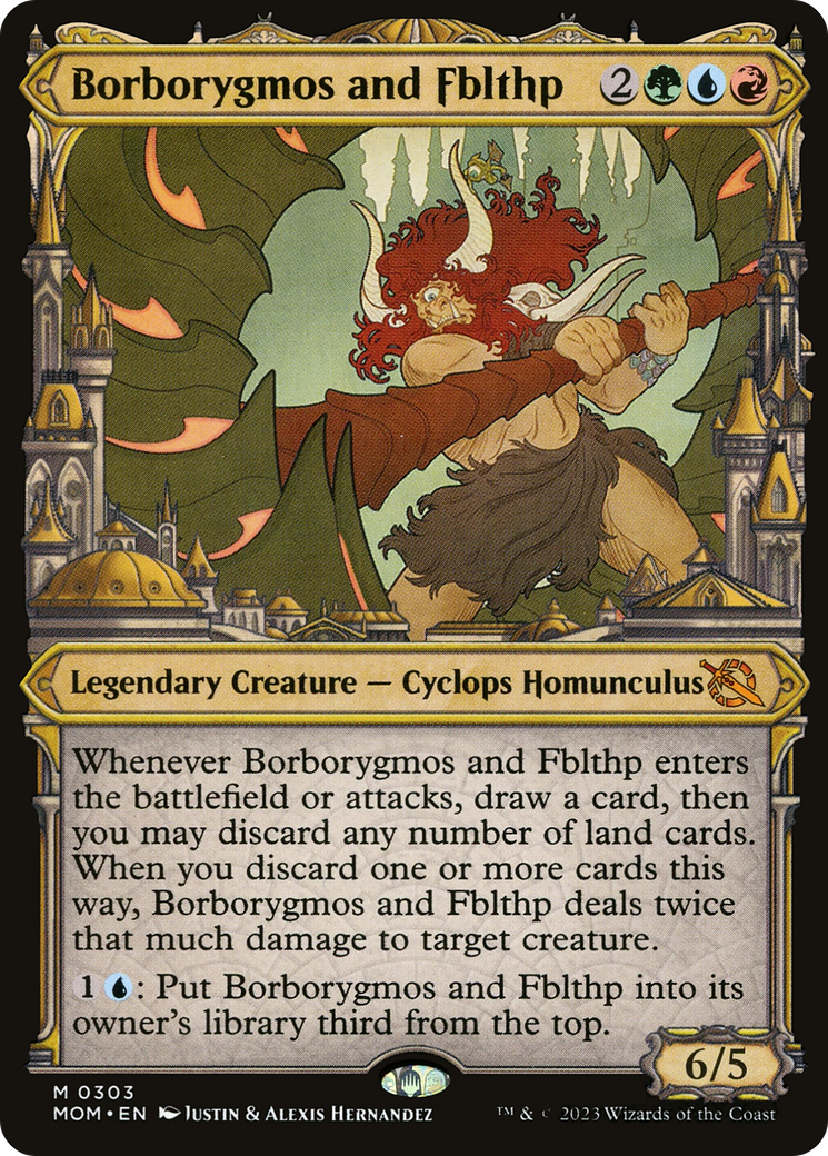 Borborygmos and Fblthp (Showcase Planar Booster Fun) [March of the Machine]-1