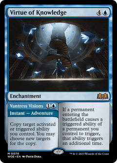 Virtue of Knowledge (WOE-076) - Wilds of Eldraine Foil-1