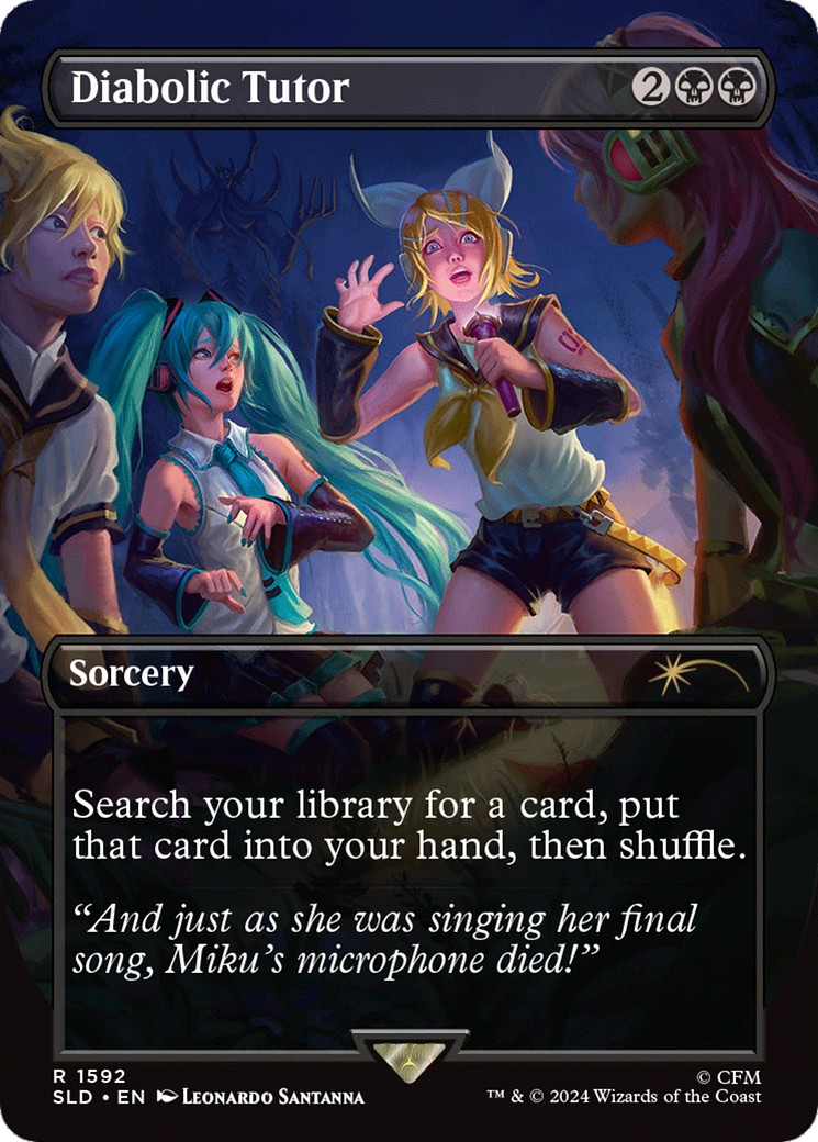 Diabolic Tutor (1592) (SLD-1592) - Secret Lair Drop (Borderless) Foil-1