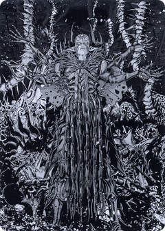 Nissa, Ascended Animist // Nissa, Ascended Animist (AONE-074) - Phyrexia: All Will Be One Art Series (Borderless) Foil-3