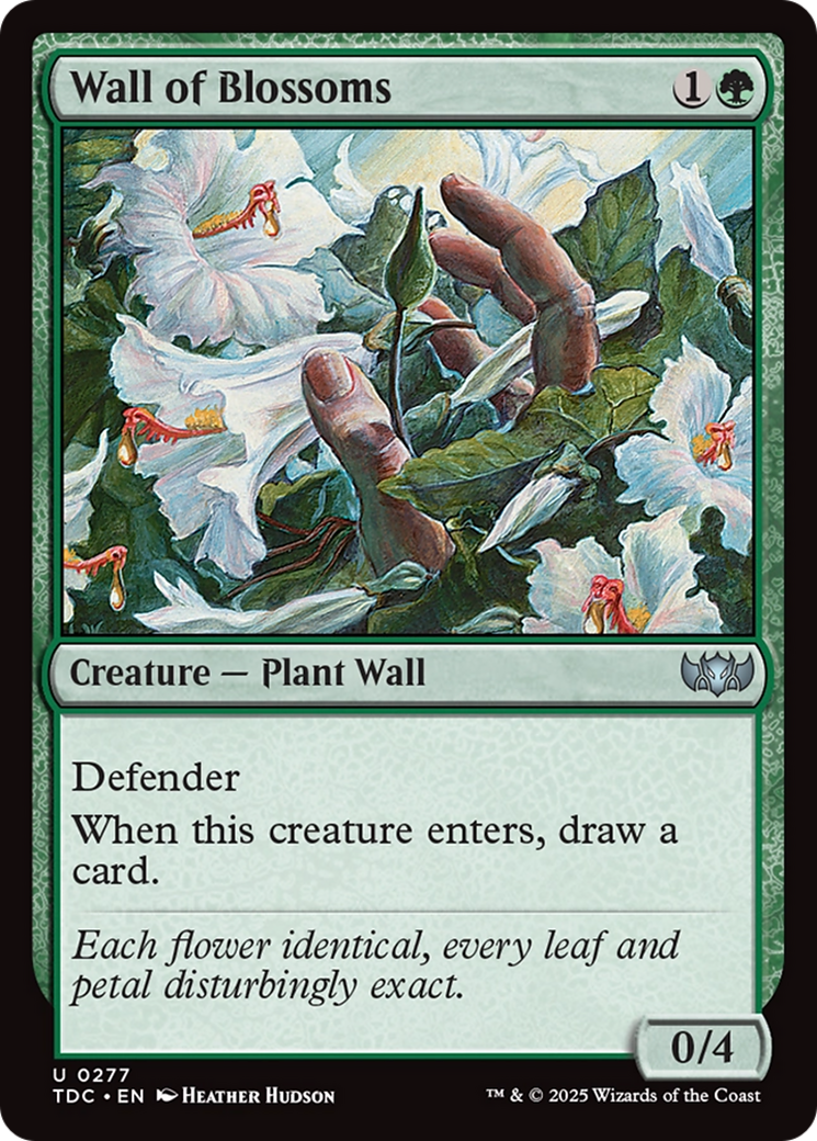 Wall of Blossoms (TDC-277) - Commander: Tarkir: Dragonstorm-1