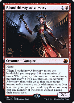 Bloodthirsty Adversary [Innistrad: Midnight Hunt Prerelease Promos]-1