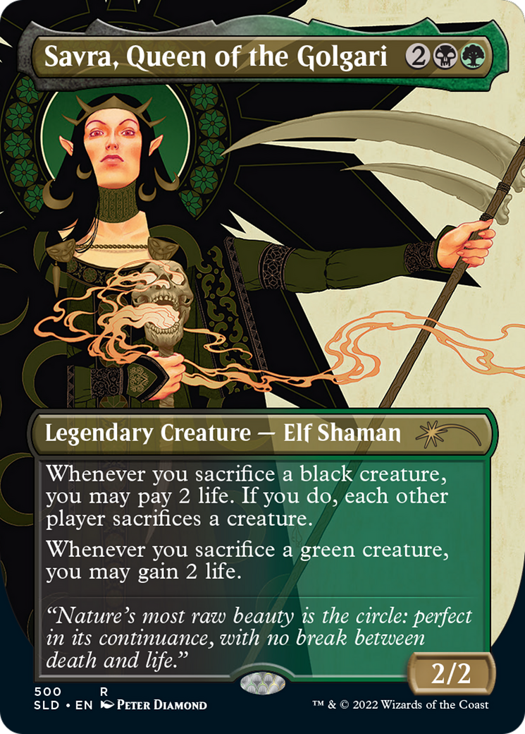 Savra, Queen of the Golgari (Borderless) [Secret Lair Drop Series]-1
