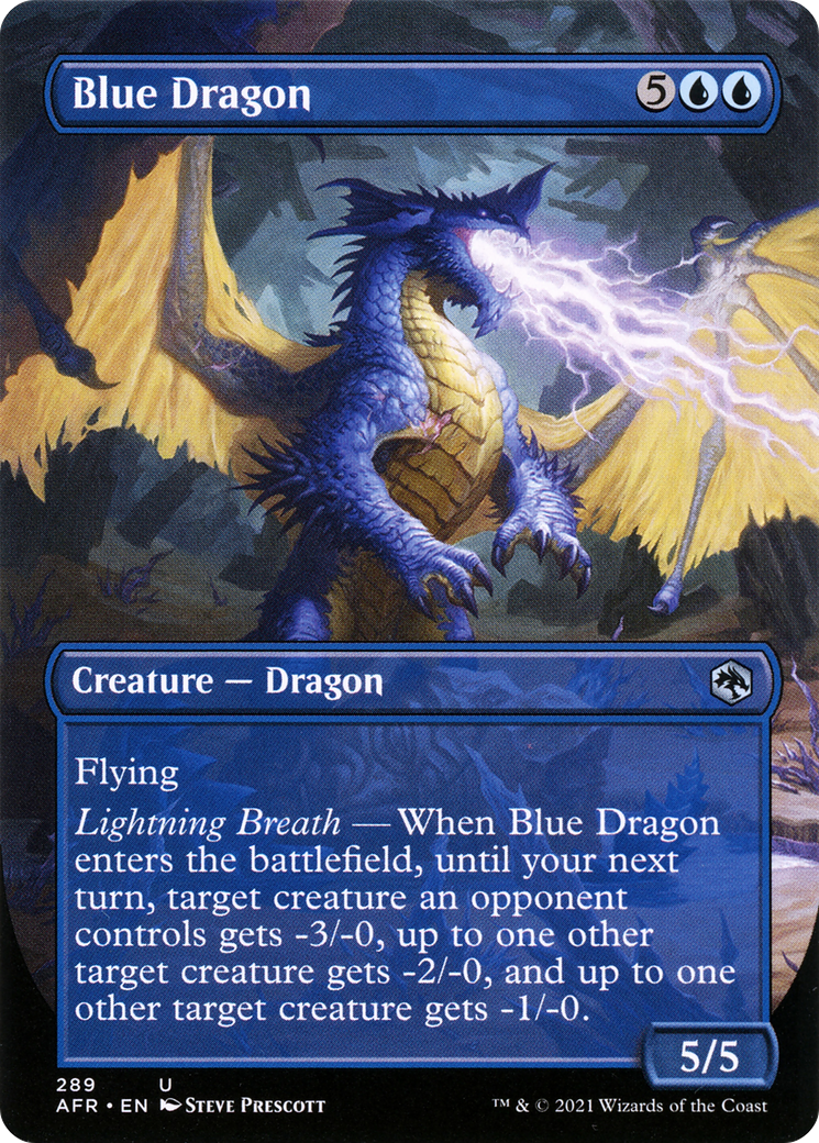 Blue Dragon (Borderless Alternate Art) [Dungeons & Dragons: Adventures in the Forgotten Realms]-1