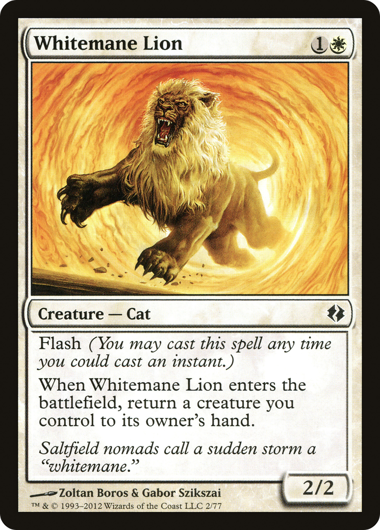Whitemane Lion (DDI-002) - Duel Decks: Venser vs. Koth-1