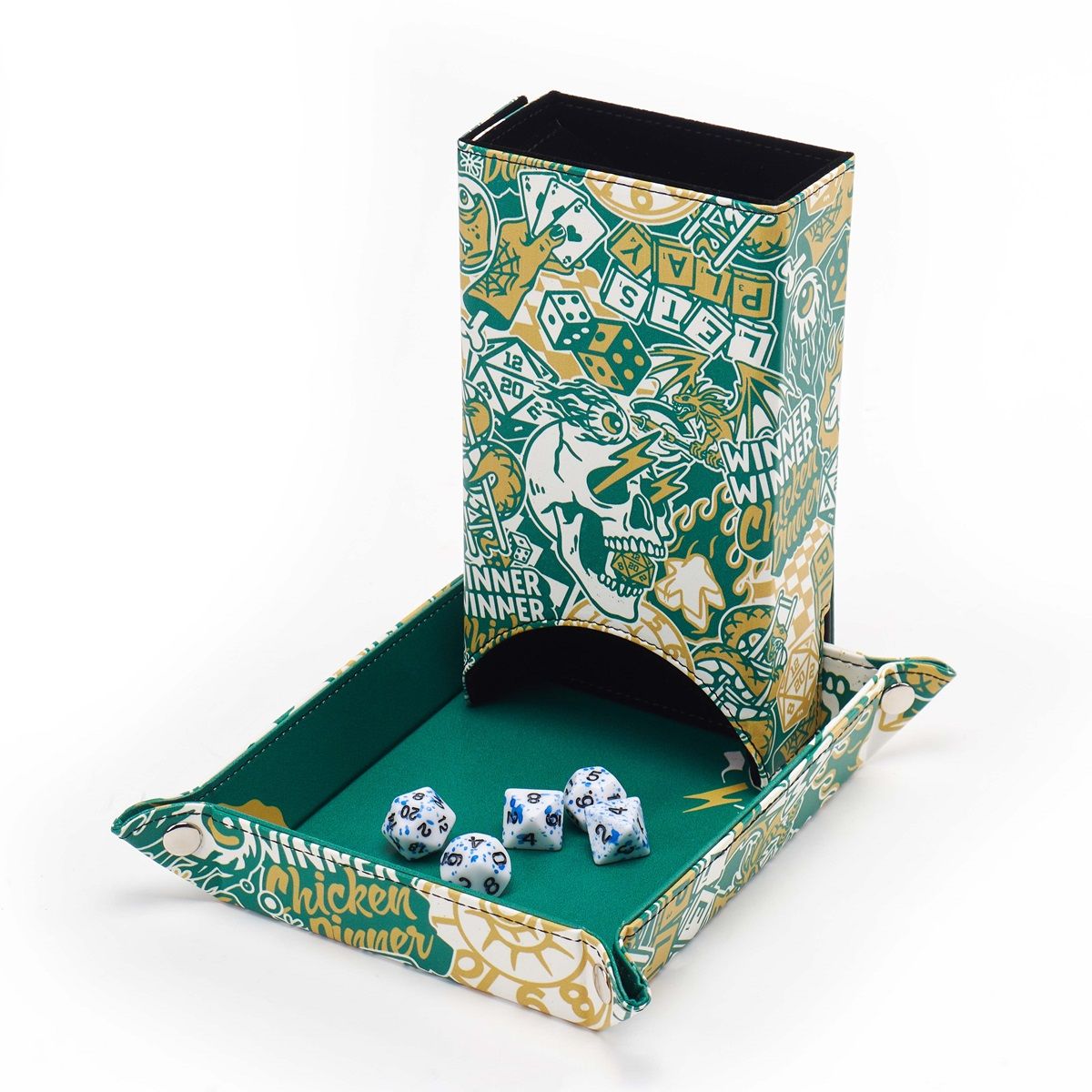 LPG Dice Tower with Mat Leather - Artist Series: Cara-1