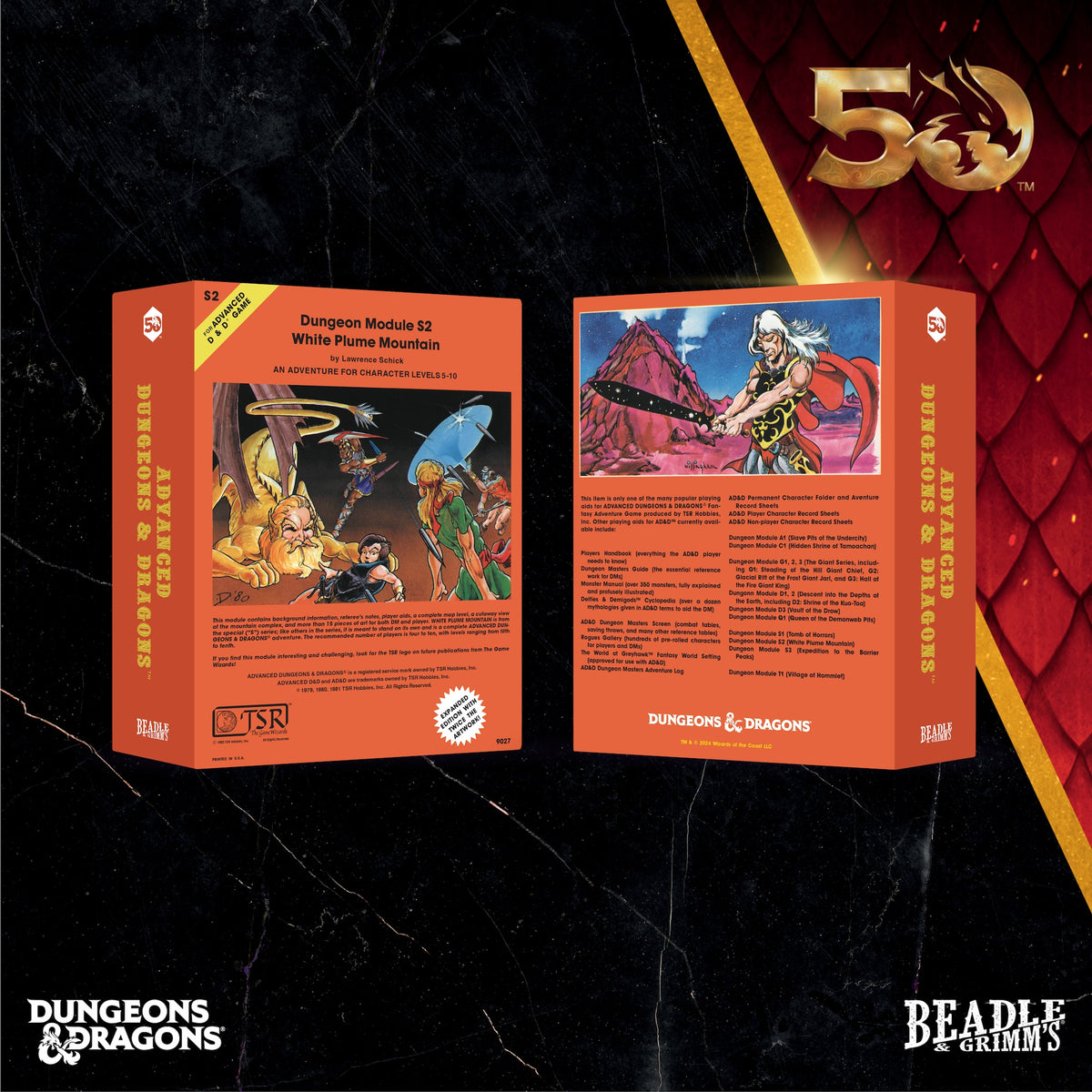 Beadle & Grimm's Classic Module Collection White Plume Mountain Dice & Accessories Set D&D 50th