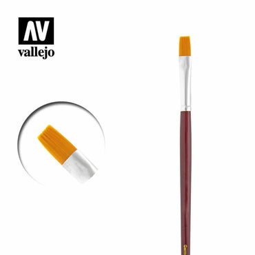 Vallejo Brushes - Flat Rectangular Brush No. 6