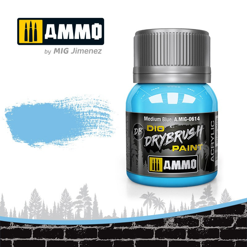Ammo by MIG -  Drybrush - Medium Blue