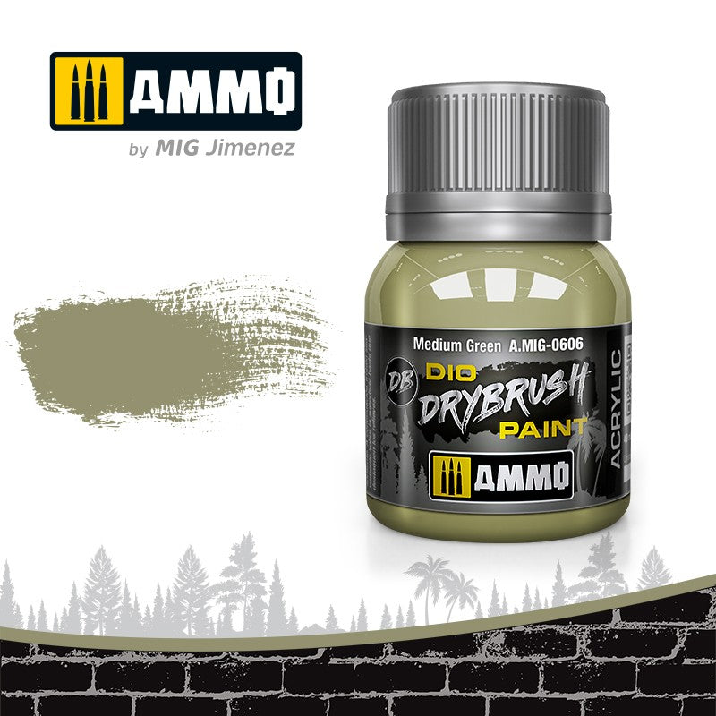 Ammo by MIG -  Drybrush - Medium Green