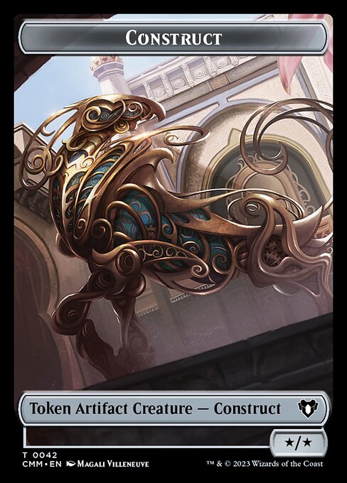 Elemental (0026) // Construct (0042) Double-Sided Token [Commander Masters Tokens]-2