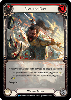 Slice and Dice (Red) [EVR057] (Everfest)  1st Edition Extended Art Rainbow Foil-2