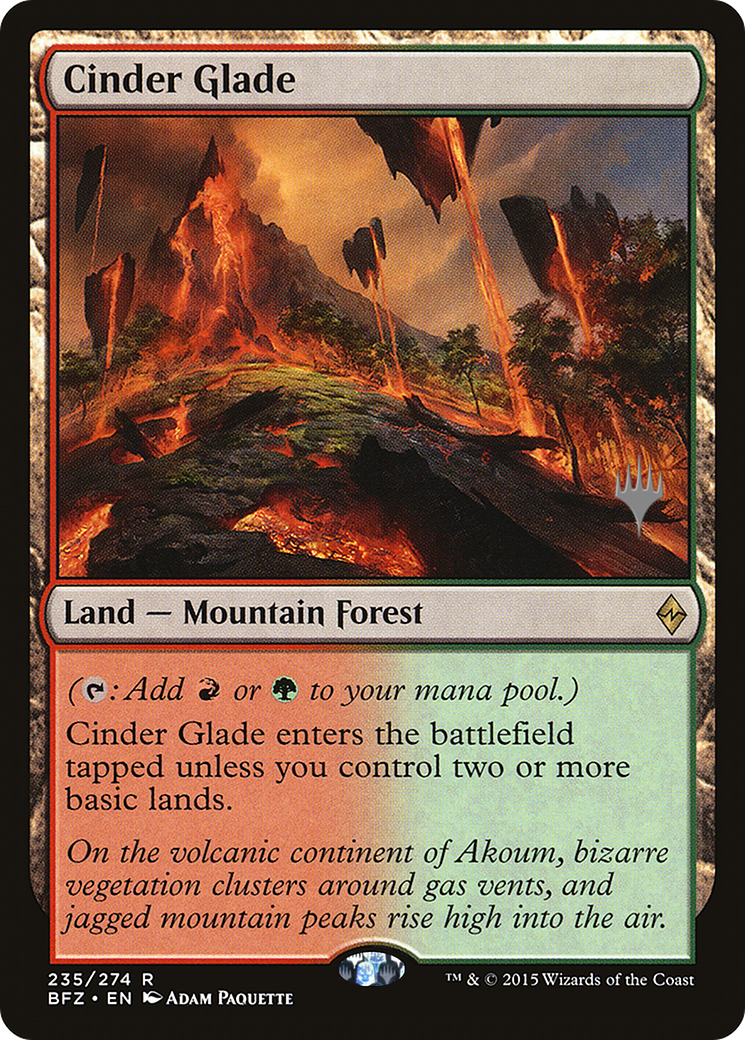 Cinder Glade (Promo Pack) [Battle for Zendikar Promos]-1