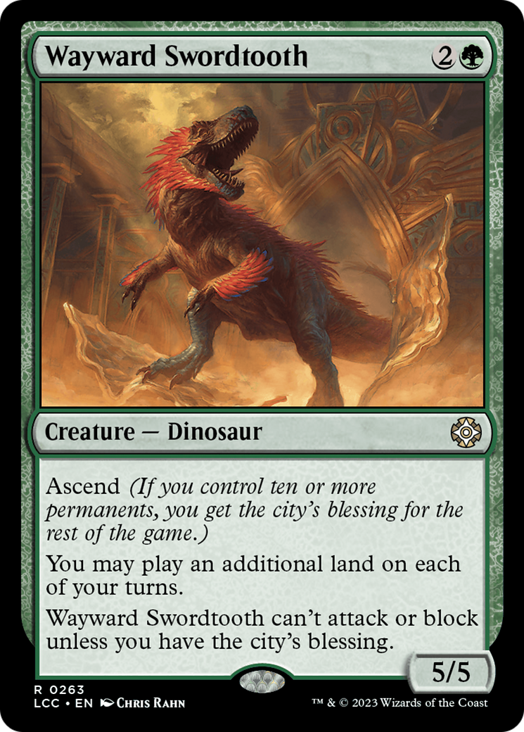 Wayward Swordtooth [The Lost Caverns of Ixalan Commander]-1
