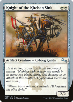Knight of the Kitchen Sink ("protection from two-word names") [Unstable]-1