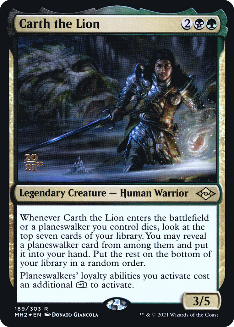 Carth the Lion [Modern Horizons 2 Prerelease Promos]-1