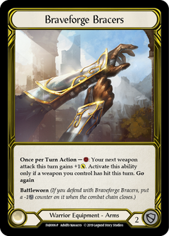 Braveforge Bracers [FAB006-P] (Promo)  1st Edition Cold Foil - Golden-1
