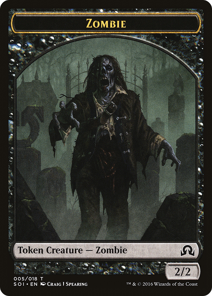 Zombie Token (SOI-005) - Shadows over Innistrad Tokens-1