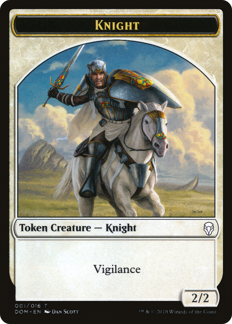 Knight Token (001/016) [Dominaria Tokens]-1
