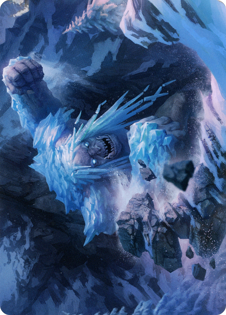 Icehide Troll // Icehide Troll (ASKHM-046) - Art Series: Kaldheim (Borderless) Foil-3
