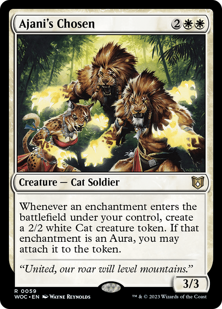 Ajani's Chosen [Wilds of Eldraine Commander]-1
