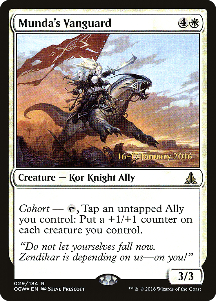 Munda's Vanguard [Oath of the Gatewatch Prerelease Promos]-1