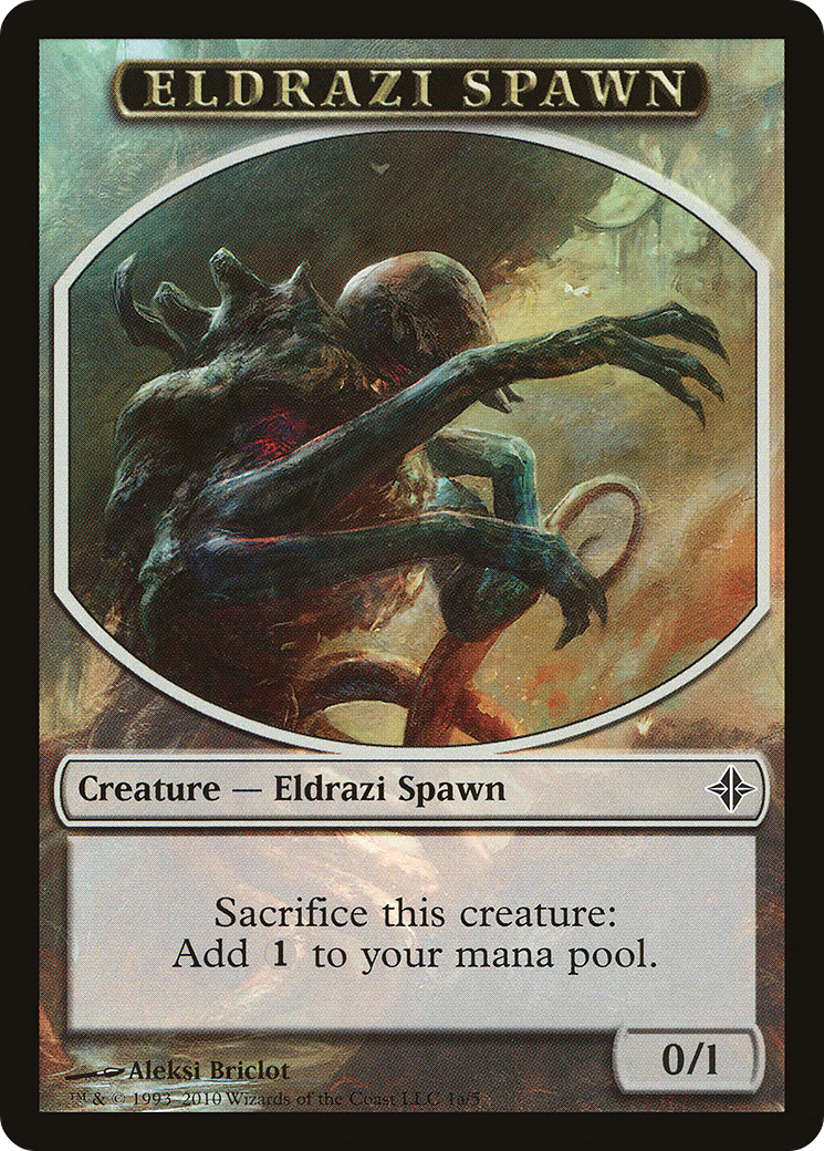 Eldrazi Spawn Token (1a/5) [Rise of the Eldrazi Tokens]-1