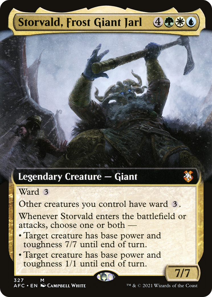 Storvald, Frost Giant Jarl (Extended Art) [Dungeons & Dragons: Adventures in the Forgotten Realms Commander]-1