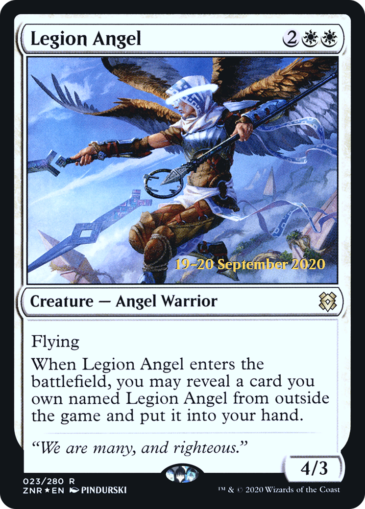 Legion Angel [Zendikar Rising Prerelease Promos]-1