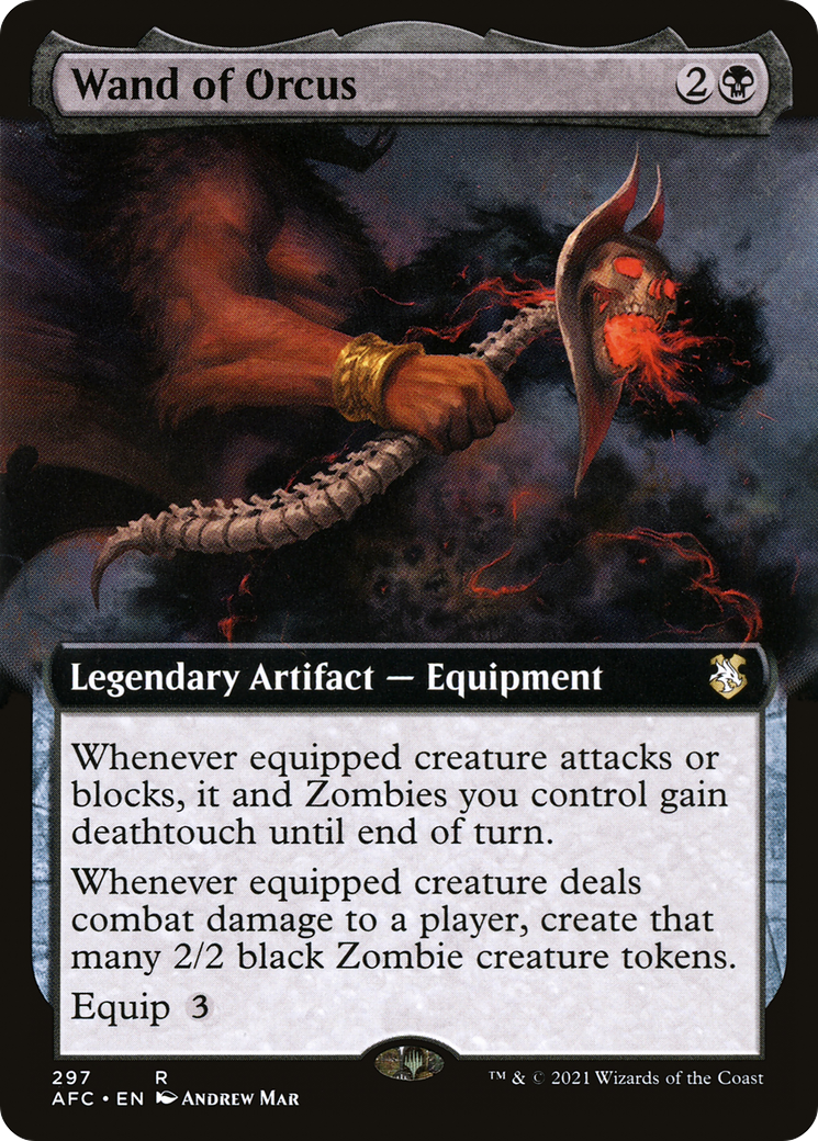 Wand of Orcus (Extended Art) (AFC-297) - Forgotten Realms Commander: (Extended Art)-1