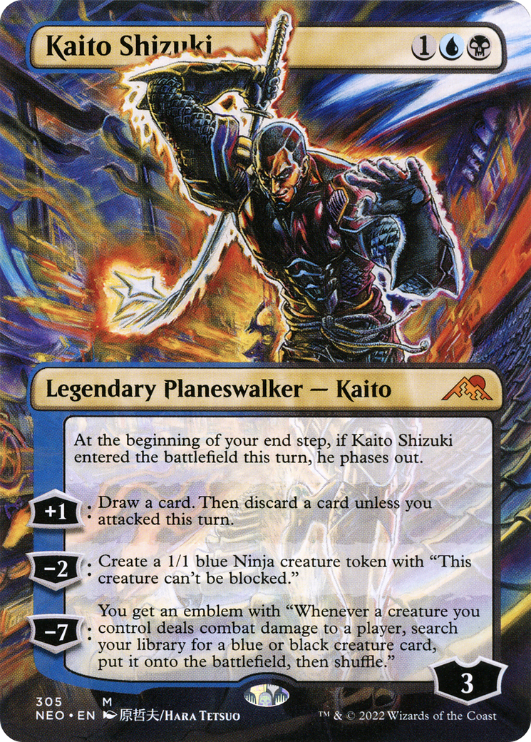 Kaito Shizuki (Borderless) [Kamigawa: Neon Dynasty]-1