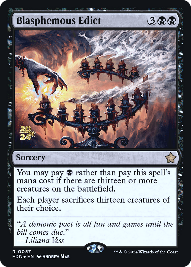 Blasphemous Edict [Foundations Prerelease Promos]-1