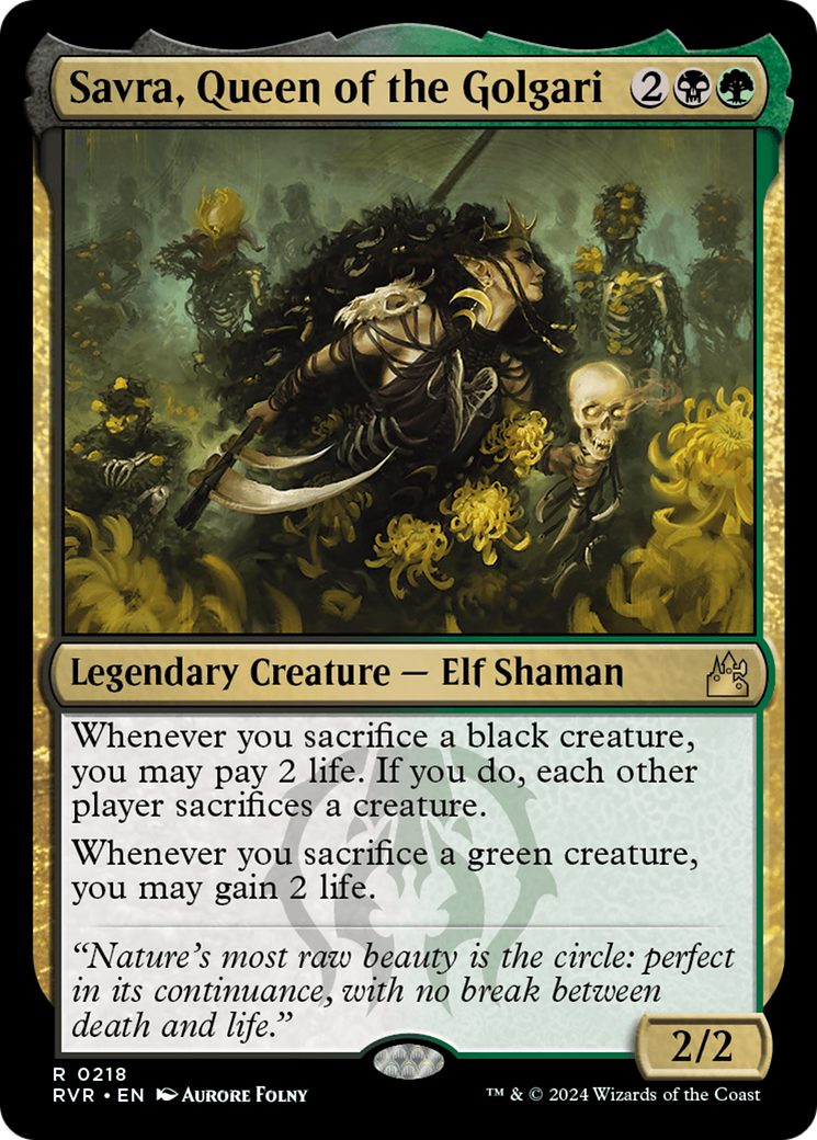 Savra, Queen of the Golgari [Ravnica Remastered]-1
