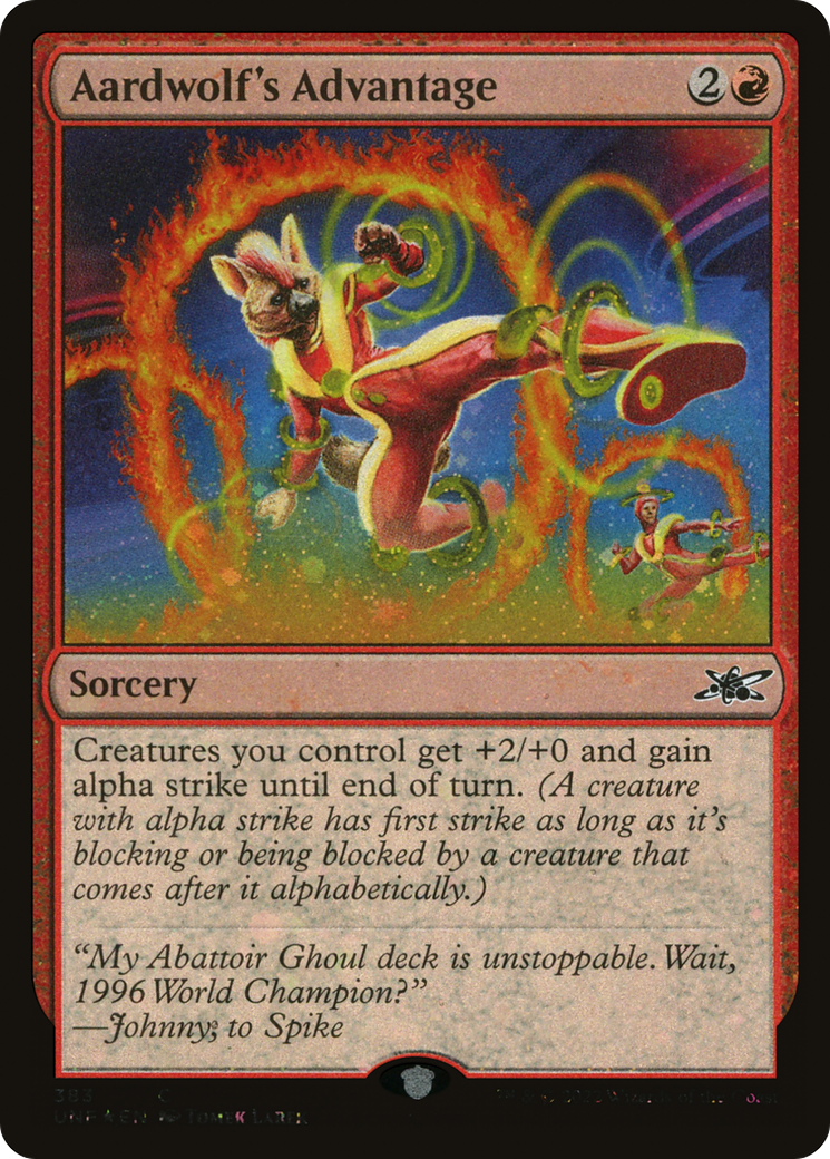 Aardwolf's Advantage (Galaxy Foil) (UNF-383) - Unfinity Foil-1
