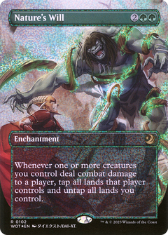 Nature's Will (Anime Borderless) (Confetti Foil) [Wilds of Eldraine: Enchanting Tales]-1