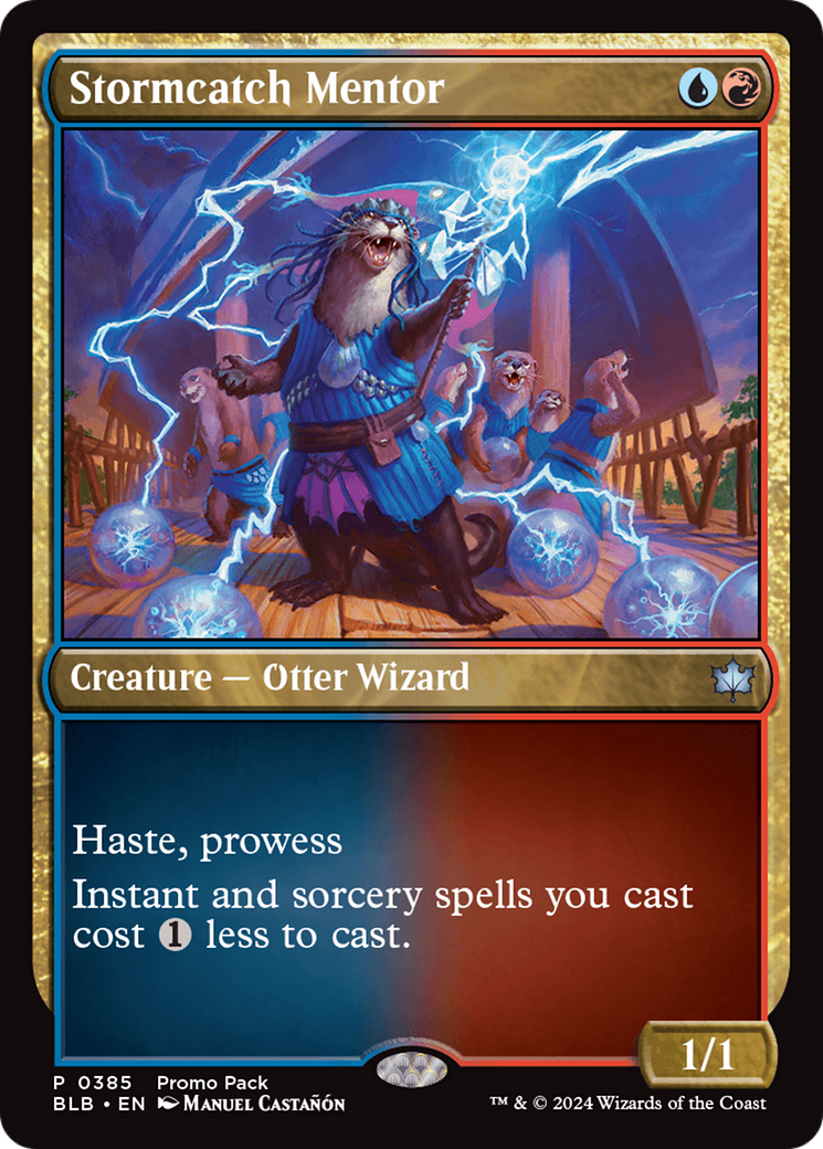 Stormcatch Mentor (Promo Pack) [Bloomburrow Promos]-1