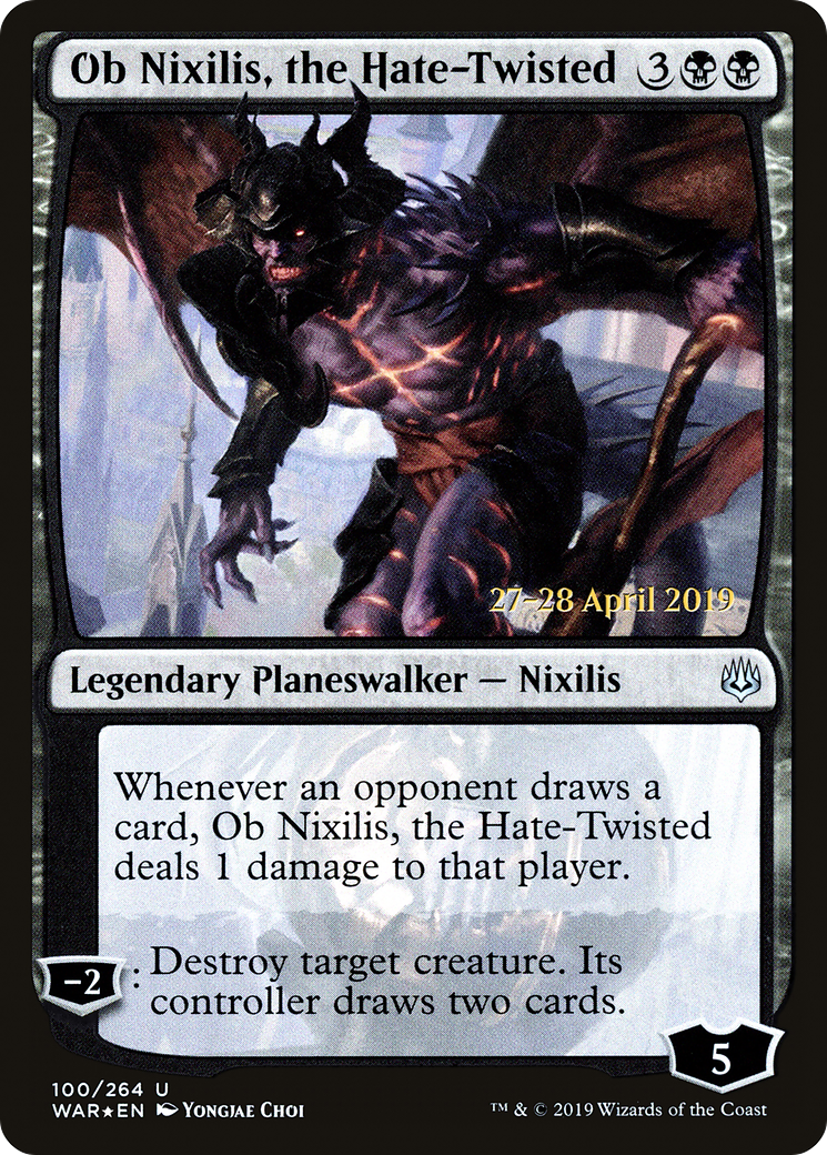 Ob Nixilis, the Hate-Twisted [War of the Spark Prerelease Promos]-1