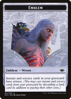 Zombie (007) // Wrenn and Six Emblem (021) Double-Sided Token [Modern Horizons Tokens]-2
