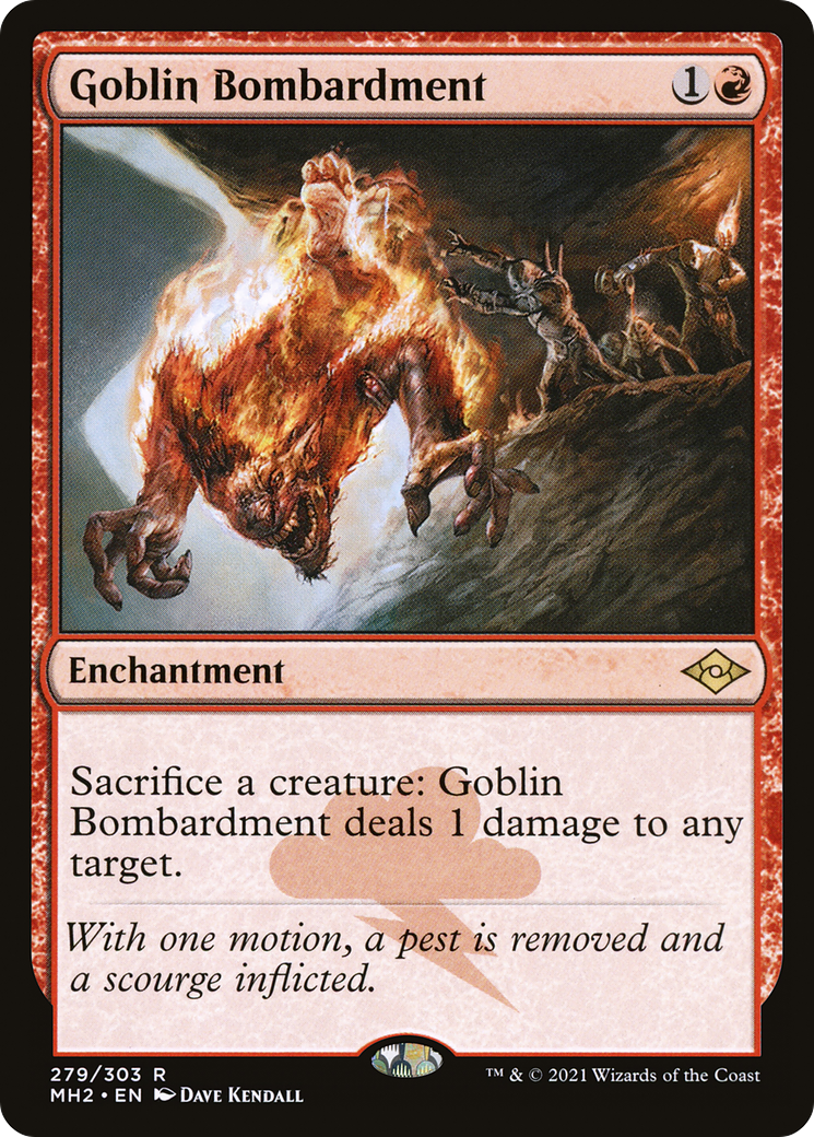 Goblin Bombardment (MH2-279) - Modern Horizons 2 Etched Foil-1